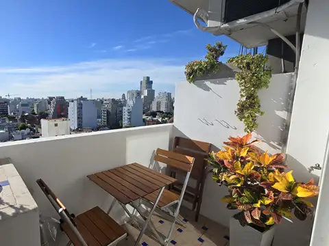 Departamento 3 ambientes muy luminoso con balcón vista abierta