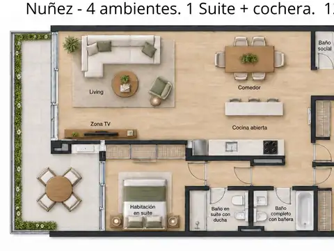 Departamento en Venta de 3 dormitorios