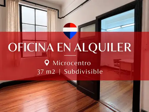 ALQUILER OFICINA DOBLE MICROCENTRO 