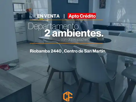 Venta De Departamento 2 Ambientec Con Cochera Y Doble Balcon En Centro De San Martin