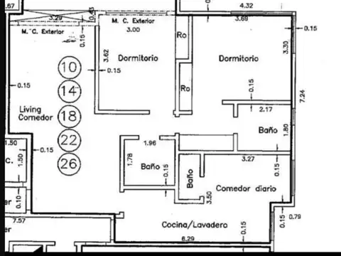 Departamento en Alquiler de 3 ambientes