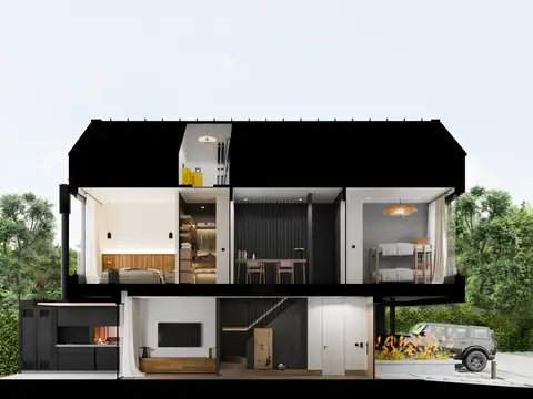 Casa 3 ambientes con 2 baños