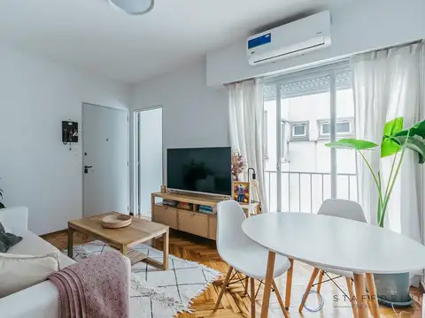 Departamento dos ambientes luminoso con lavadero en Palermo.