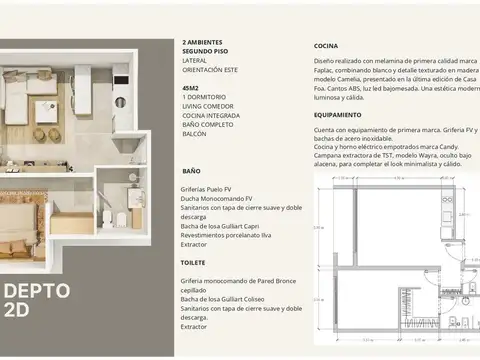 Departamento en Venta de 2 ambientes