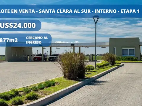 LOTE EN VENTA BARRIO SANTA CLARA INTERNO ESQUINA