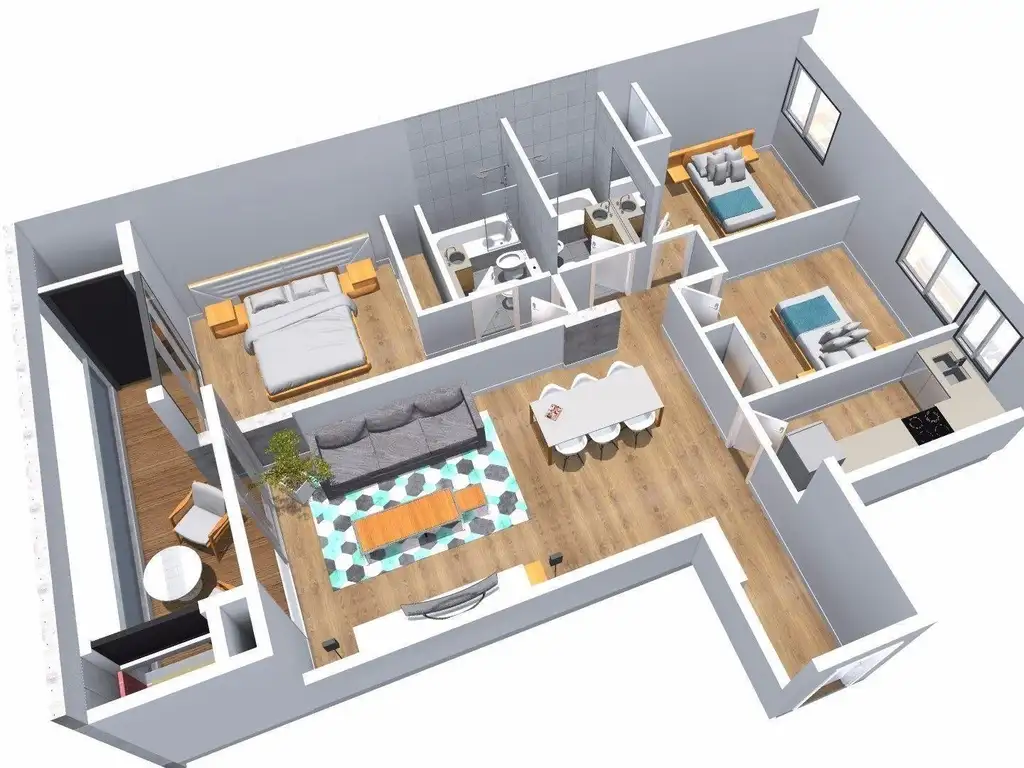 VENTA DEPARTAMENTOS A ESTRENAR EN VILLA BOSCH de 1 Dormitorios