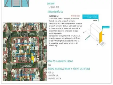 Terreno en Venta en Villa Urquiza, USD 329.000