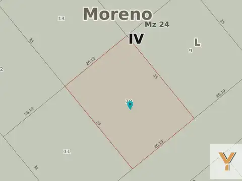 Terreno en Venta de 917,0 m2