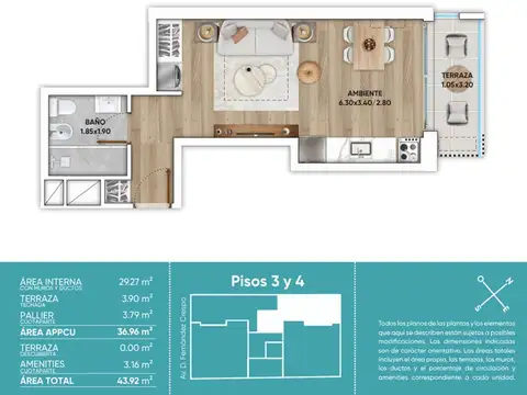 Departamento en Venta de Monoambiente
