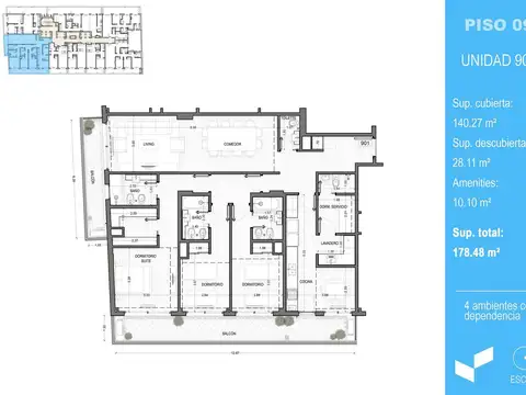 Departamento en Venta de 4 ambientes