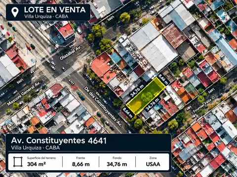 Terreno en Villa Urquiza