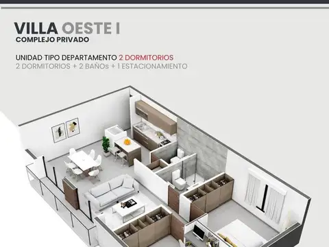 Departamento en Venta de 2 dormitorios