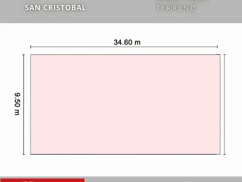 Terreno en Venta 9  mts Frente