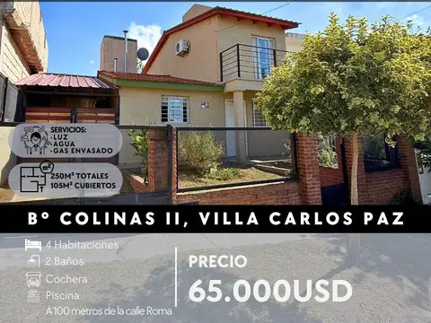 Venta De Duplex De 4 Dormitorios Con Pileta A 100Mts De Calle Roma En Colinas II - Villa Carlos Paz