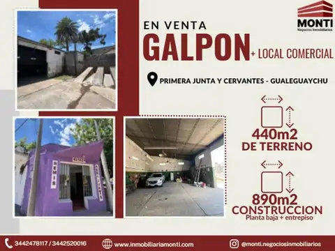 GALPON + LOCAL COMERCIAL - Gualeguaychu, Entre Rios