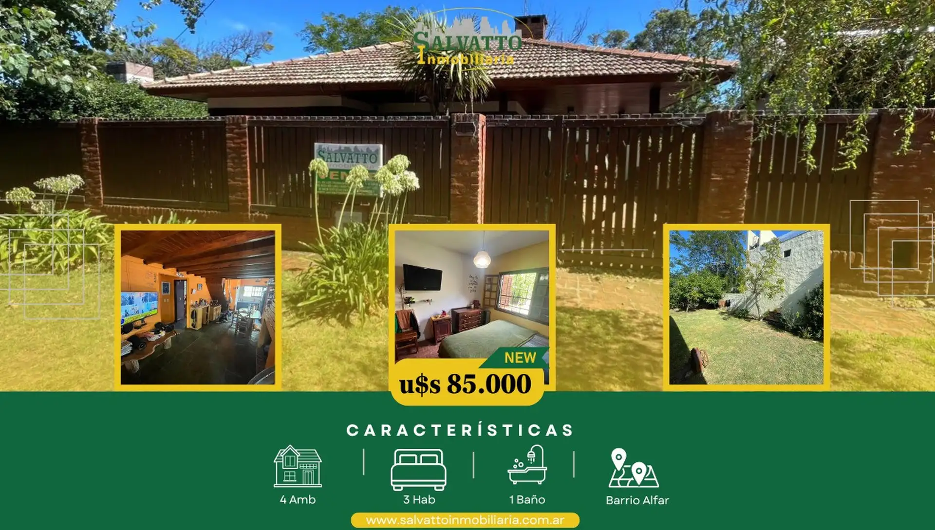 Chalet 4 ambientes en venta en barrio Alfar