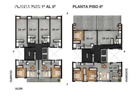 Alem 2400 - Piso 2º Dpto A - Torre II