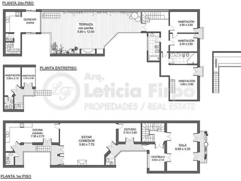Depto Tipo Casa en Venta de 7 ambientes