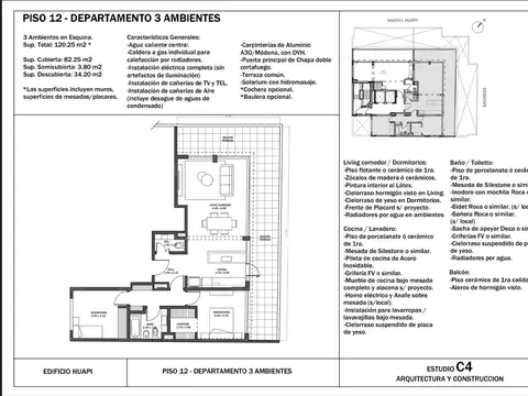 Departamento en Venta de 3 ambientes