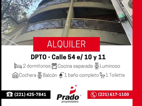EXCLENTE DEPTO DE 2 DORM. ZONA CENTRO LA PLATA CON COCHERA