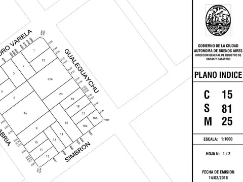 Terreno en Venta en Villa Devoto, USD 699.000