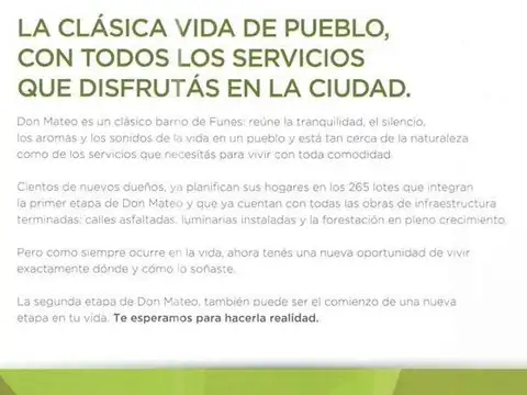 Terreno - Don Mateo - Etapa 1