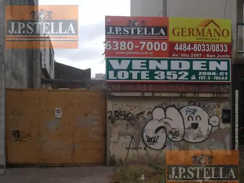 Lote 352 m² en Zona Céntrica - Ideal Desarrollo Inmobiliario - S.Justo (Ctro)