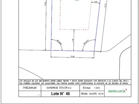 Terreno en Venta de 559,0 m2
