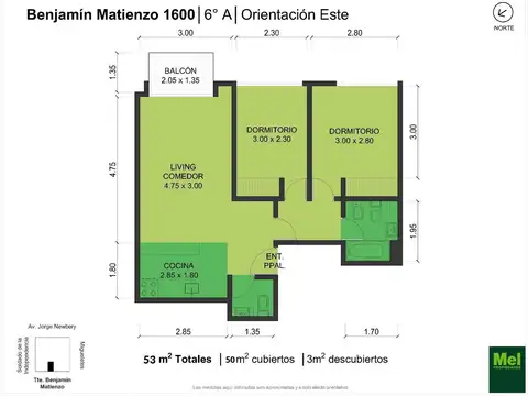 Benjamin Matienzo 1600, Piso 6