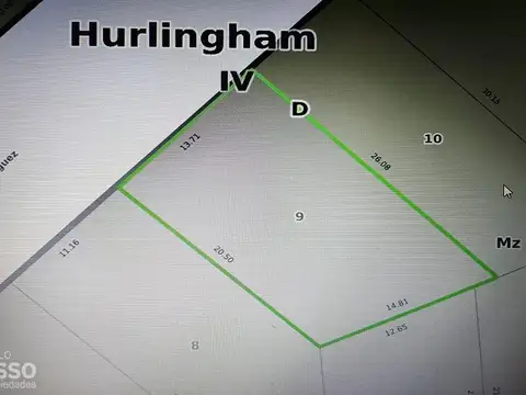 Terreno en Venta en Hurlingham, USD 109.000