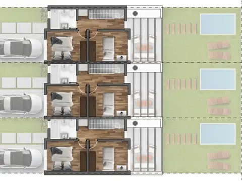 Casa 4 ambientes con 2 baños