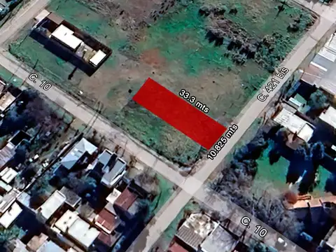 Terreno en Venta 33  mts Fondo