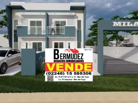 Venta Duplex De 3 Ambientes Calle 71 Entre 8 Y 9 Uf medio y fondo Mar Del Tuyu Oportunidad
