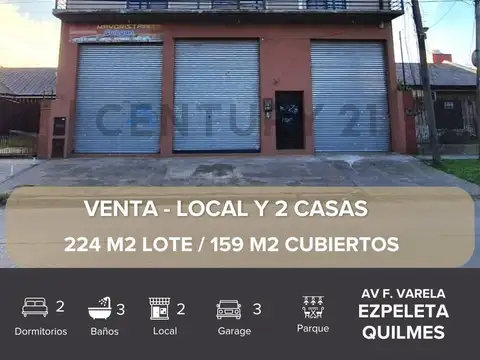 LOCAL DEPOSITO Y VIVIENDAS VENTA QUILMES FINANCIA