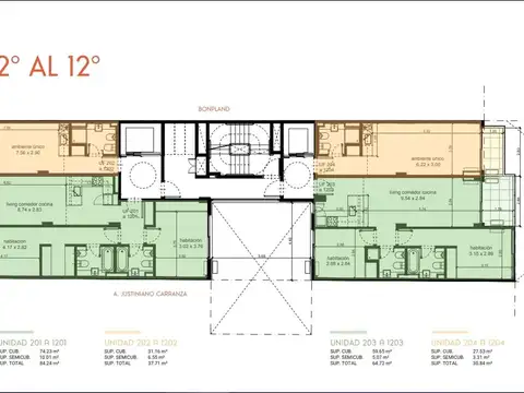 Departamento 3 ambientes con 2 baños