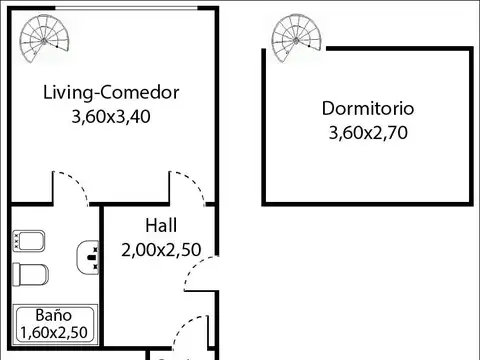 VENTA DEPTO 1 y 1/2 AMB EN BALVANERA - APTO CREDITO