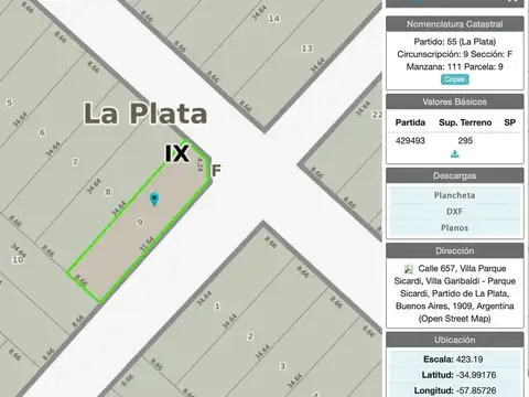 Terreno en Venta de 295,0 m2