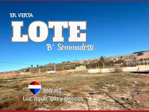 Lote en venta b° sommadossi