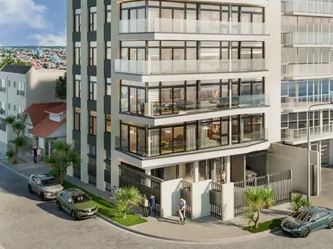 Departamentos de dos y tres ambientes con cochera y baulera frente al mar