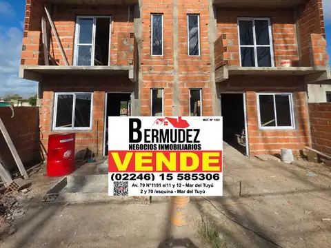Venta Dúplex 3 Ambientes Calle 72 Entre 8 Y 9 Mar Del Tuyu Anticipo y Cuotas 