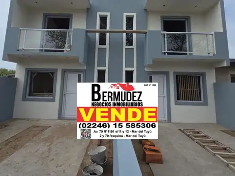Venta Dúplex 3 Ambientes Calle 72 Entre 8 Y 9 Mar Del Tuyu Anticipo y Cuotas 