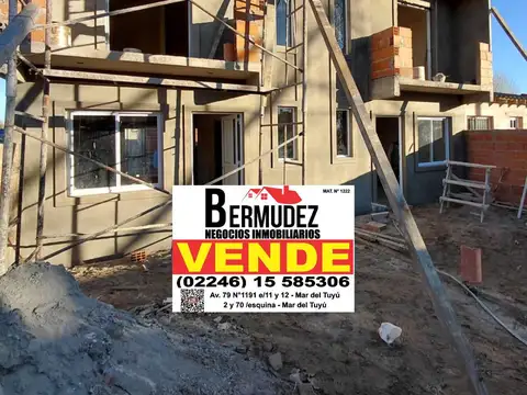 Venta Dúplex 3 Ambientes Calle 72 Entre 8 Y 9 Mar Del Tuyu Anticipo y Cuotas 