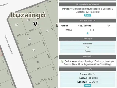 Cadetes Argentinos 870