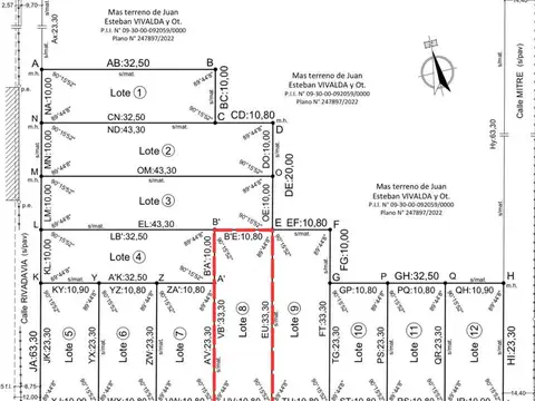 Terreno en Venta de 360,0 m2