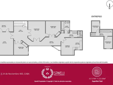 Depto Tipo Casa 6 ambientes con 2 baños