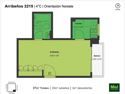 Arribeños 2200, Piso 4