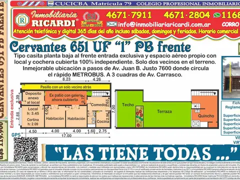 Cervantes 651 , Piso PB