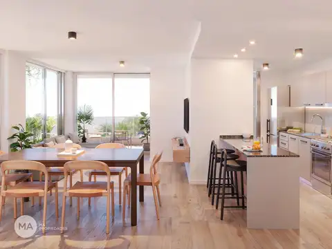 Departamento 3 ambientes con 2 baños