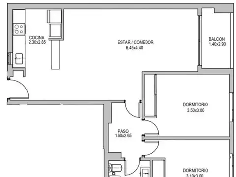 Departamento en Venta de 2 dormitorios