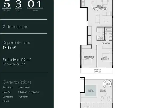 Departamento en Venta de 4 ambientes
